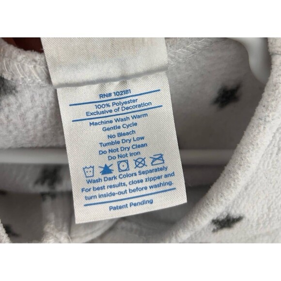 Halo 12-18M grey star fleece walker wearable  blanket - Picture 5 of 5